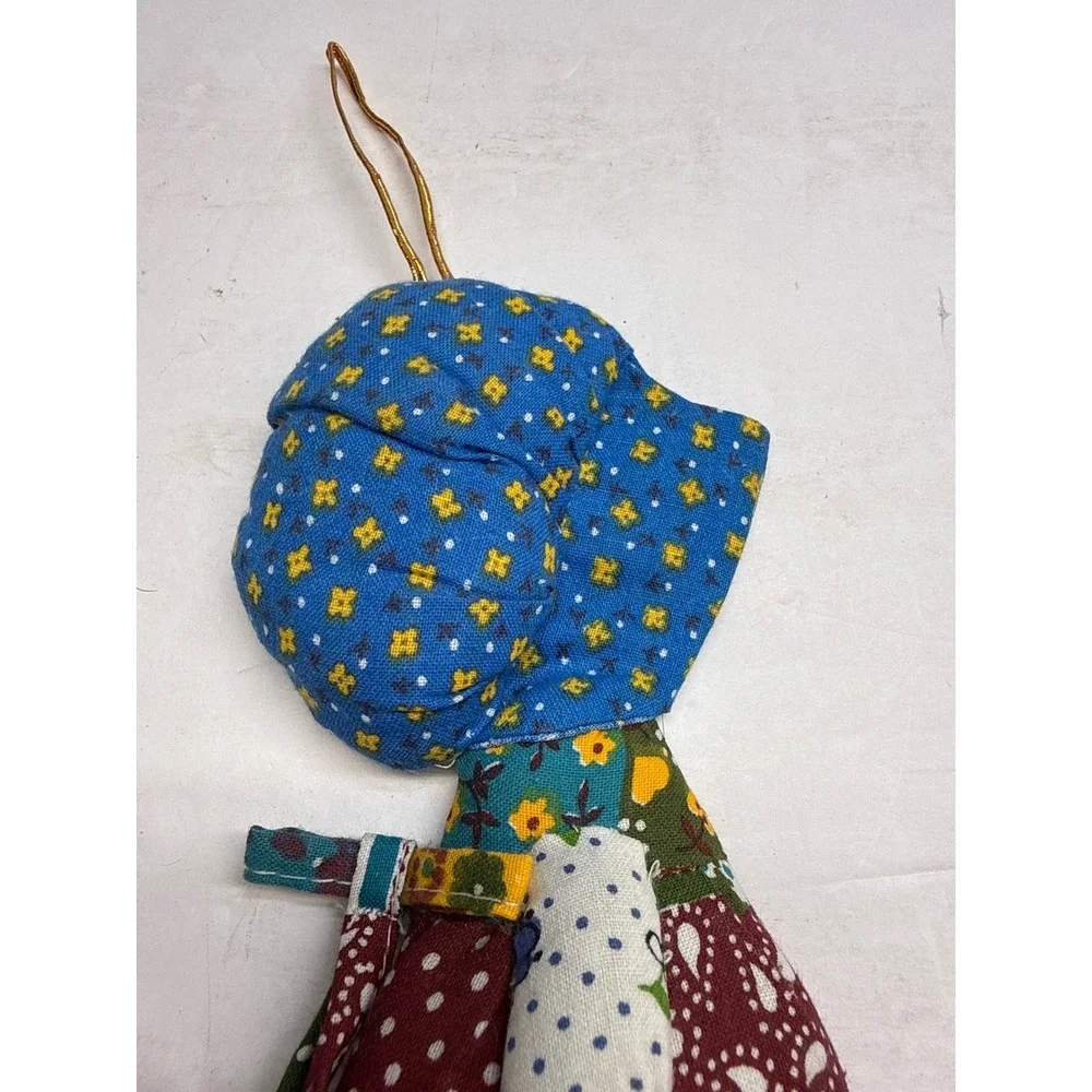 Vintage Holly Hobbie Rag Doll Ornament American Greetings Patchwork Blue Bonnet - Picture 2 of 4
